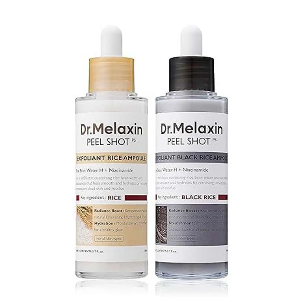 Korean Dr. Melaxin Rice Exfoliating Essence Moisturizing Gentle Exfoliation Peel Shot White And Black Soften Serum Skin Care