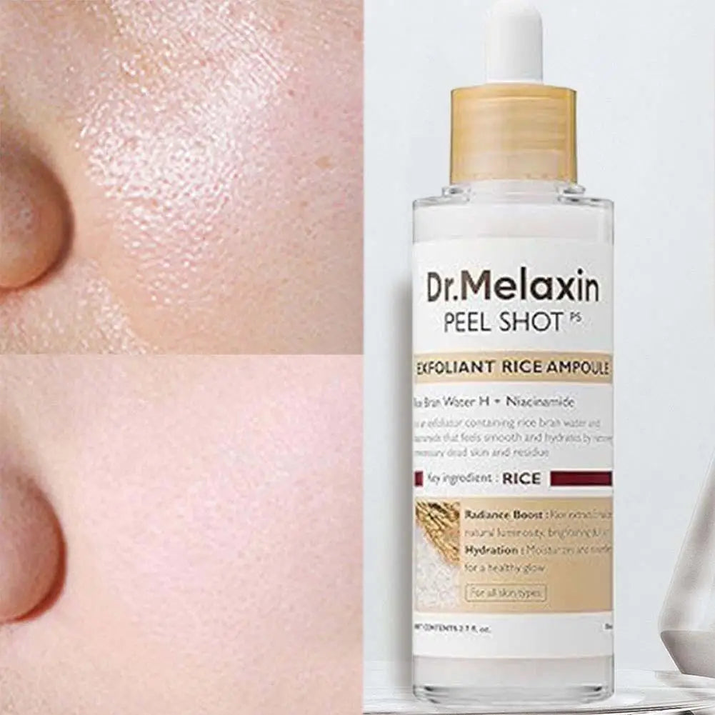 Korean Dr. Melaxin Rice Exfoliating Essence Moisturizing Gentle Exfoliation Peel Shot White And Black Soften Serum Skin Care