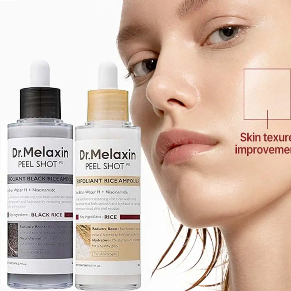 Korean Dr. Melaxin Rice Exfoliating Essence Moisturizing Gentle Exfoliation Peel Shot White And Black Soften Serum Skin Care