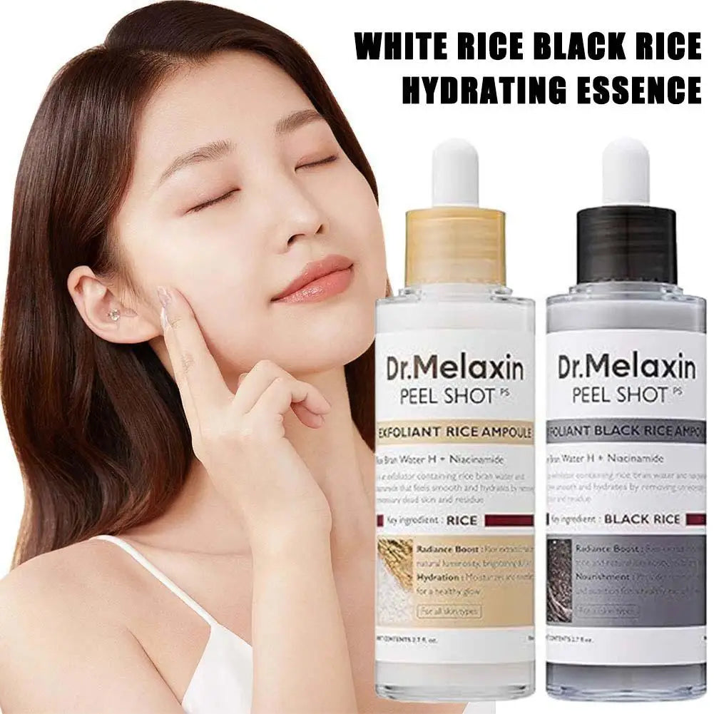 Korean Dr. Melaxin Rice Exfoliating Essence Moisturizing Gentle Exfoliation Peel Shot White And Black Soften Serum Skin Care